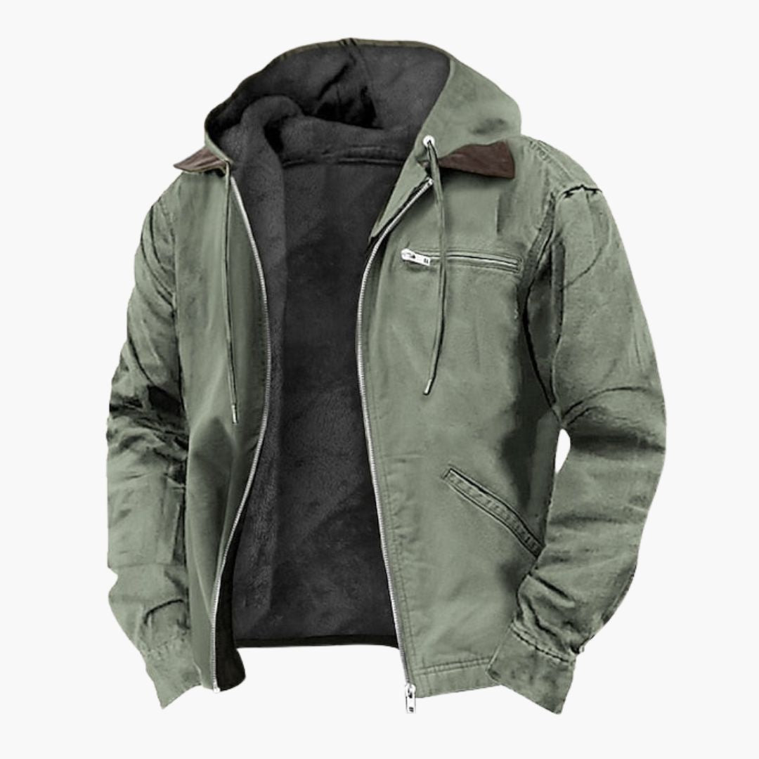 Herren Outdoorjacke mit Reißverschluss und langen Ärmeln 1