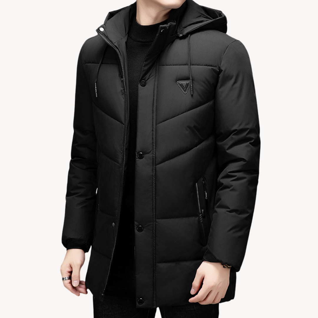 Herren Pufferjacke mit wasserdichtem Wintermantel und Kapuze | Loravelle 1