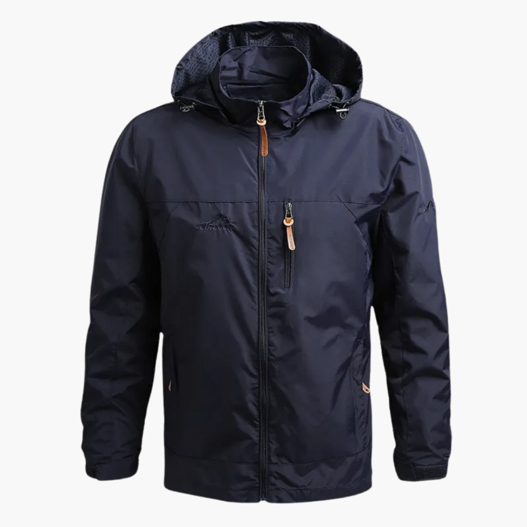Herren Regenjacke mit Kapuze und Material für nasse Bedingungen 2