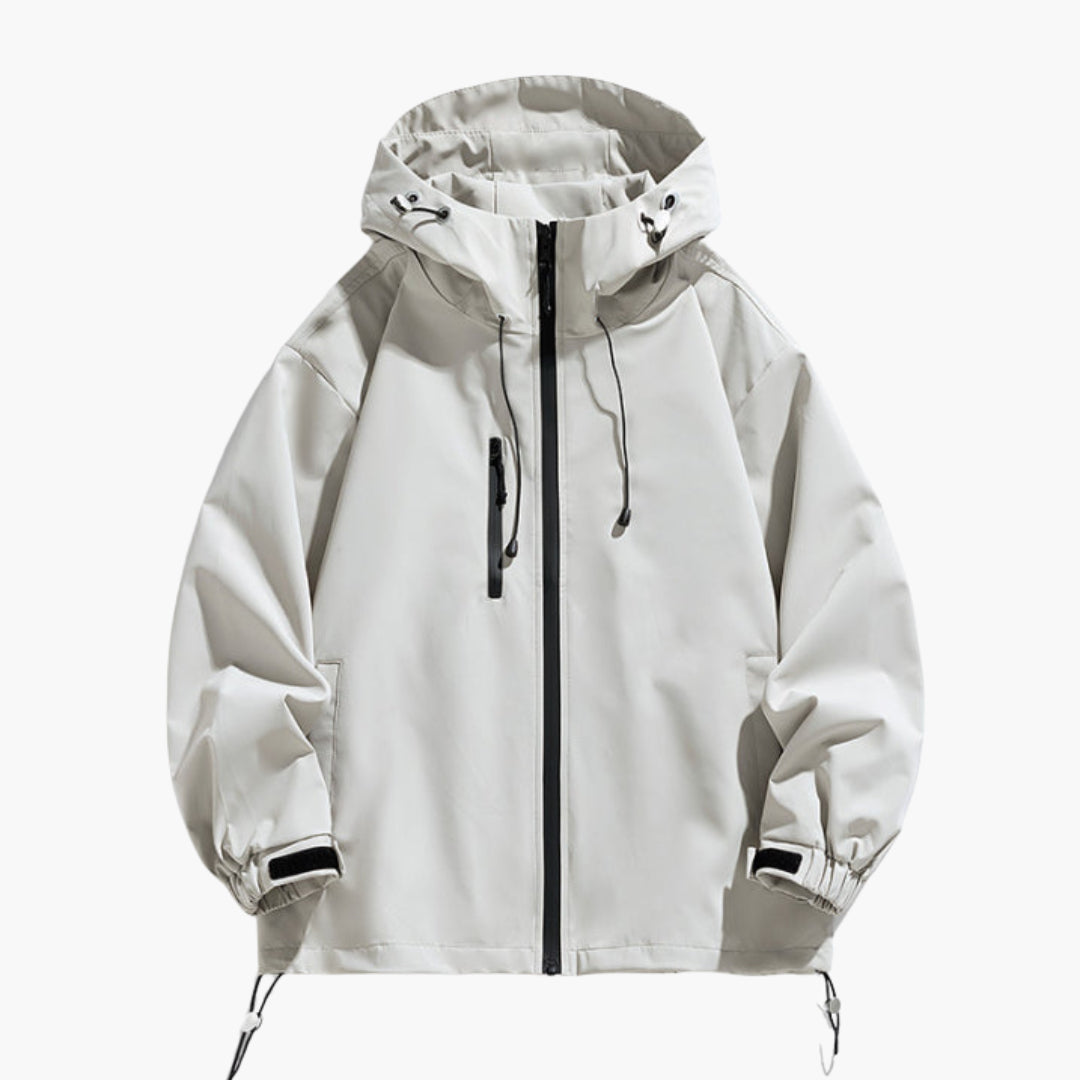 Herren Ski-Jacke mit Kapuze verstellbare Passform und Reißverschluss 0