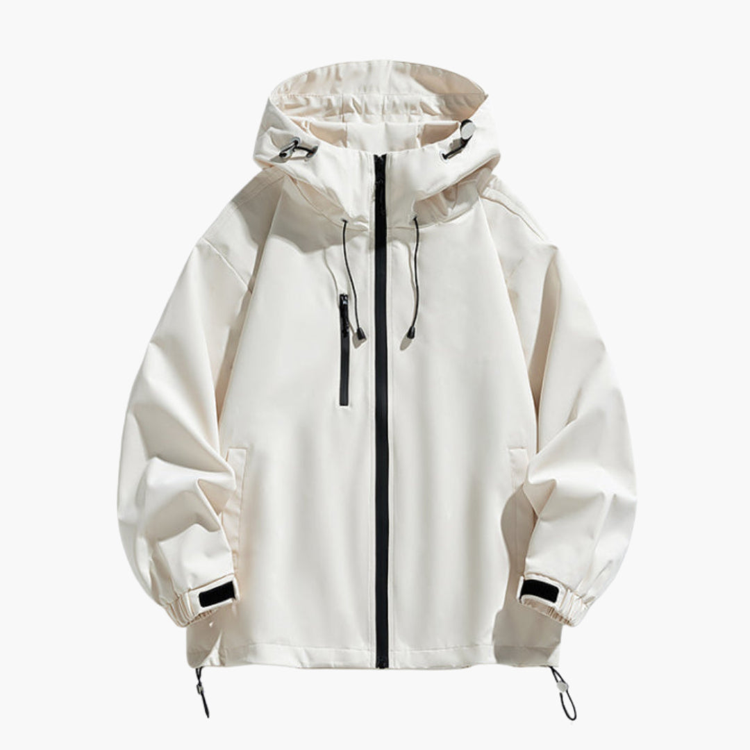 Herren Ski-Jacke mit Kapuze verstellbare Passform und Reißverschluss 2