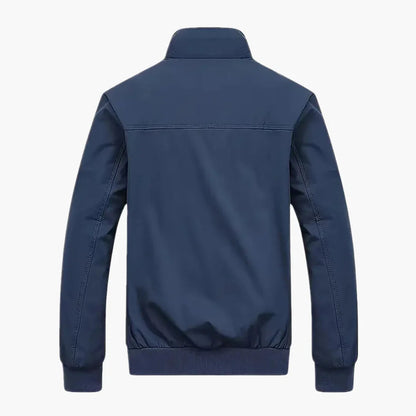 Herren Slim Fit Bomberjacke mit durchgehendem Reißverschluss 2