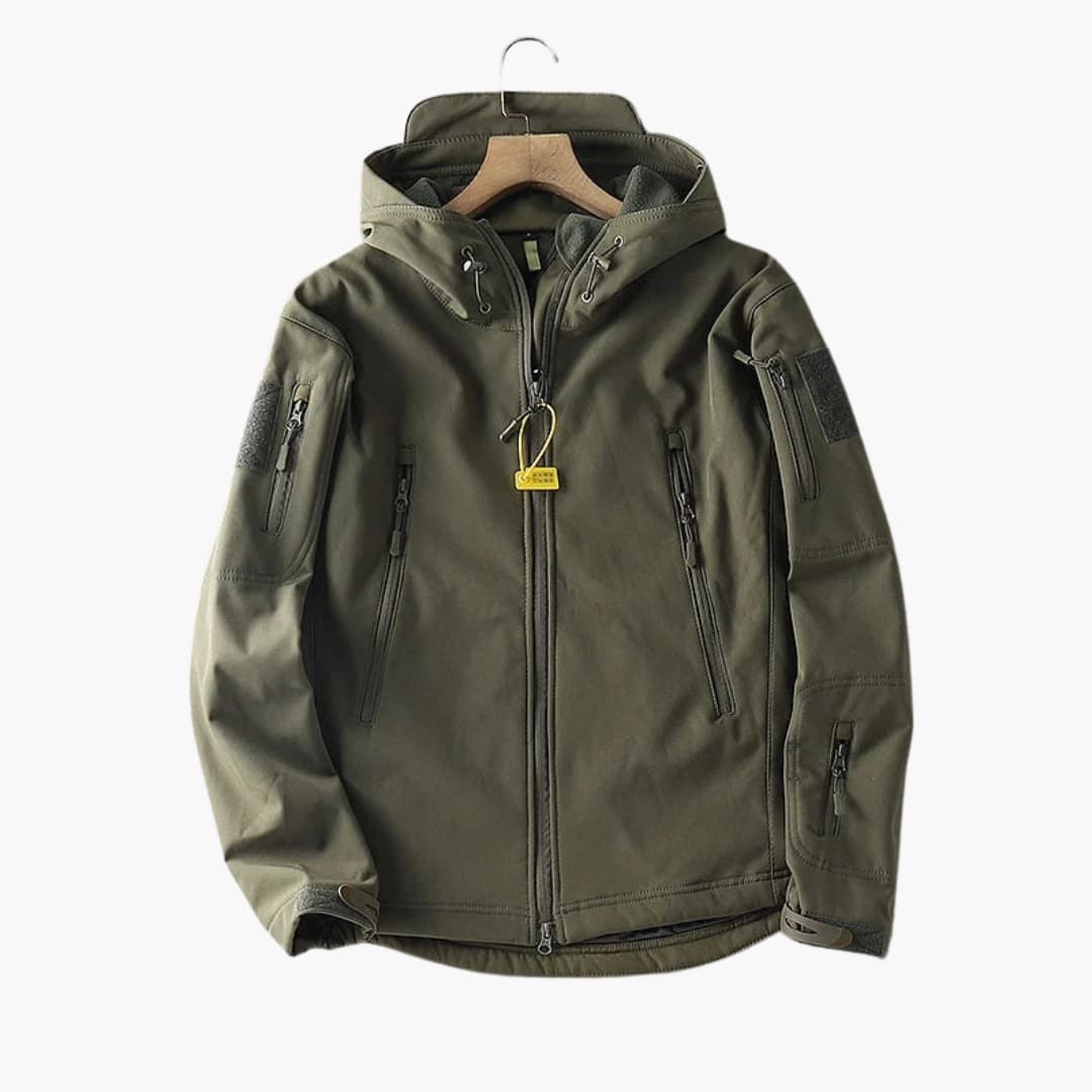 Herren Softshelljacke mit Reißverschlusstaschen 1