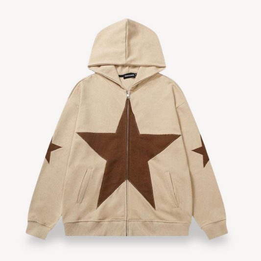 Herren Star Zip-Up Hoodie | Loravelle 0