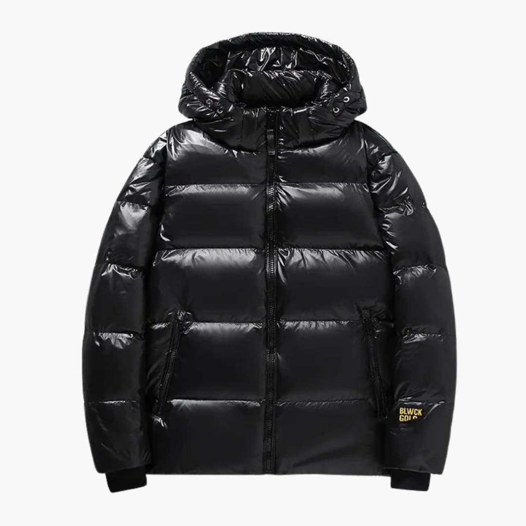 Herren Steppjacke mit Kapuze und Reißverschluss 0