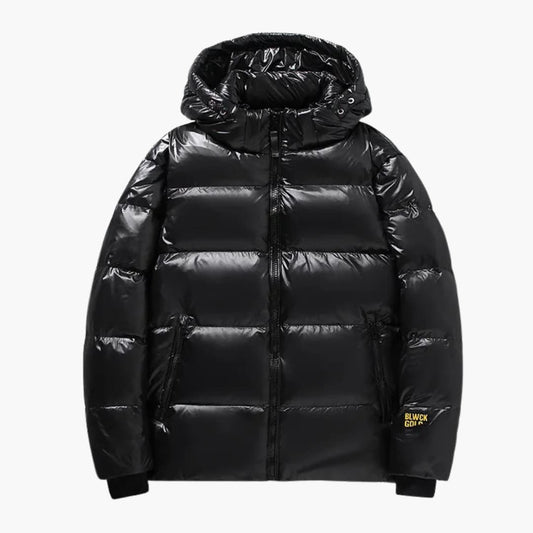 Herren Steppjacke mit Kapuze und Reißverschluss 0