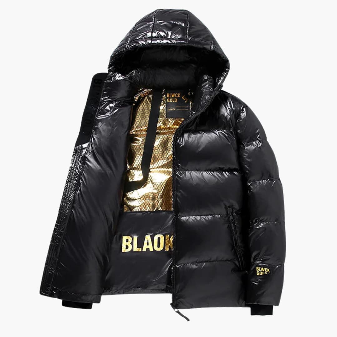 Herren Steppjacke mit Kapuze und Reißverschluss 1