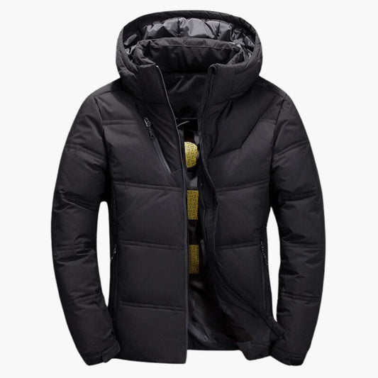 Herren Steppjacke mit Kapuze und Reißverschlusstaschen 0