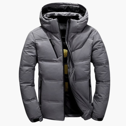 Herren Steppjacke mit Kapuze und Reißverschlusstaschen 3