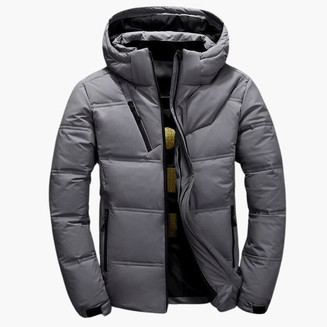 Herren Steppjacke mit Kapuze und Reißverschlusstaschen 3