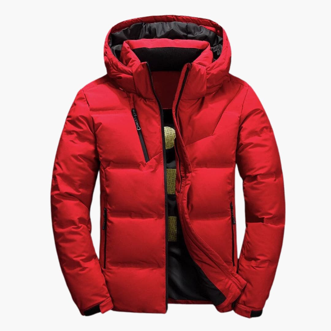 Herren Steppjacke mit Kapuze und Reißverschlusstaschen 4