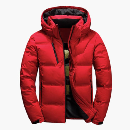 Herren Steppjacke mit Kapuze und Reißverschlusstaschen 4