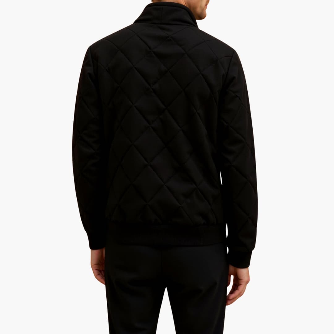 Herren Steppjacke mit Reißverschluss und Rippenbündchen 2