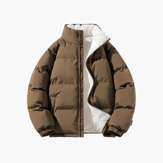 Herren Steppjacke mit Reißverschluss und hohem Kragen 0