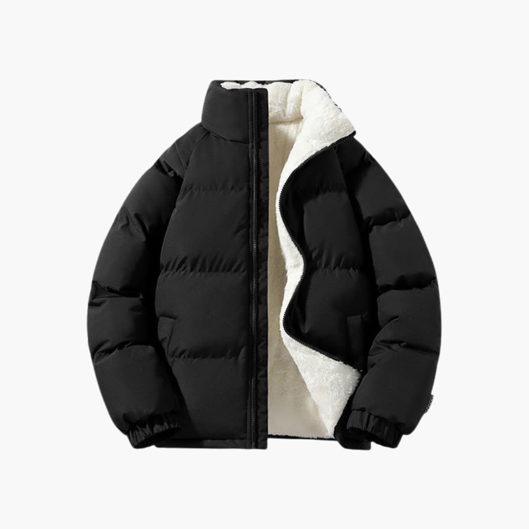 Herren Steppjacke mit Reißverschluss und hohem Kragen 2