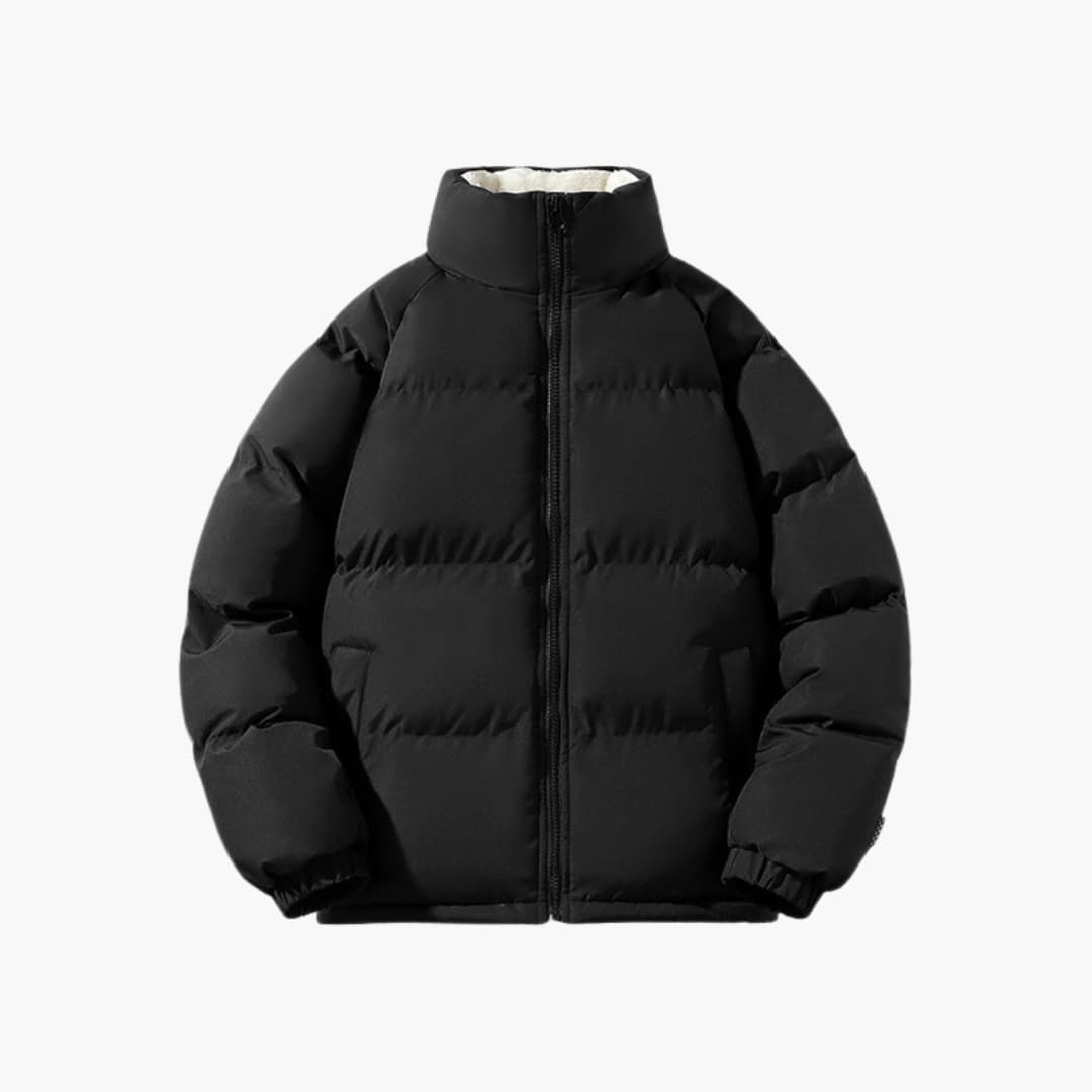 Herren Steppjacke mit Reißverschluss und hohem Kragen 3
