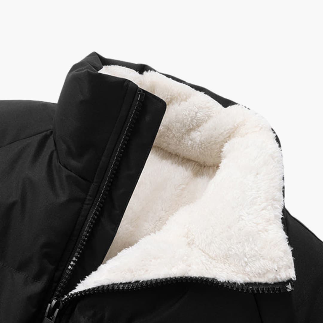 Herren Steppjacke mit Reißverschluss und hohem Kragen 4