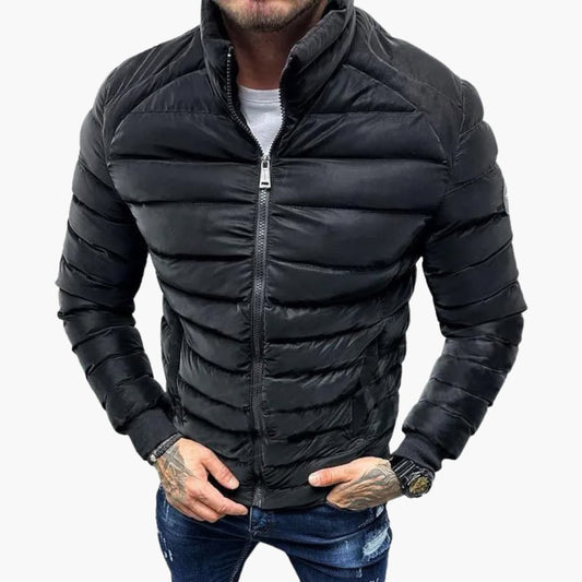 Herren Steppjacke mit Slim Fit und hohem Kragen 0