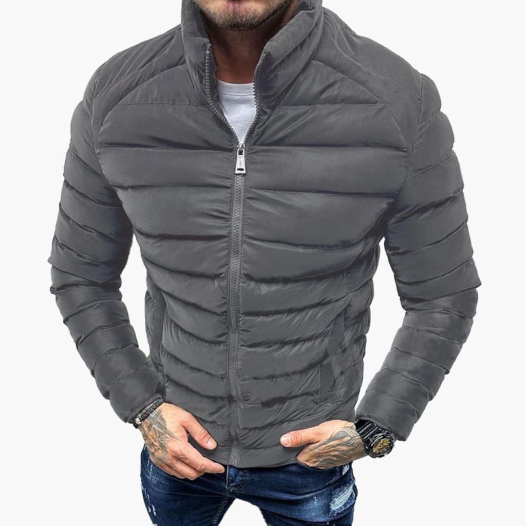 Herren Steppjacke mit Slim Fit und hohem Kragen 2