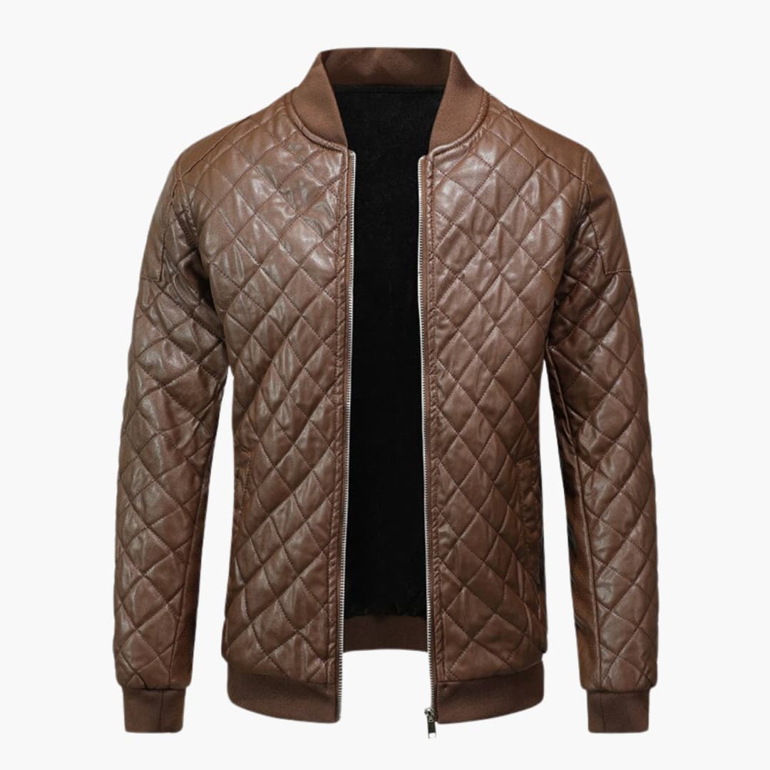 Herren Steppjacke mit durchgehendem Reißverschluss und Rippbund 2