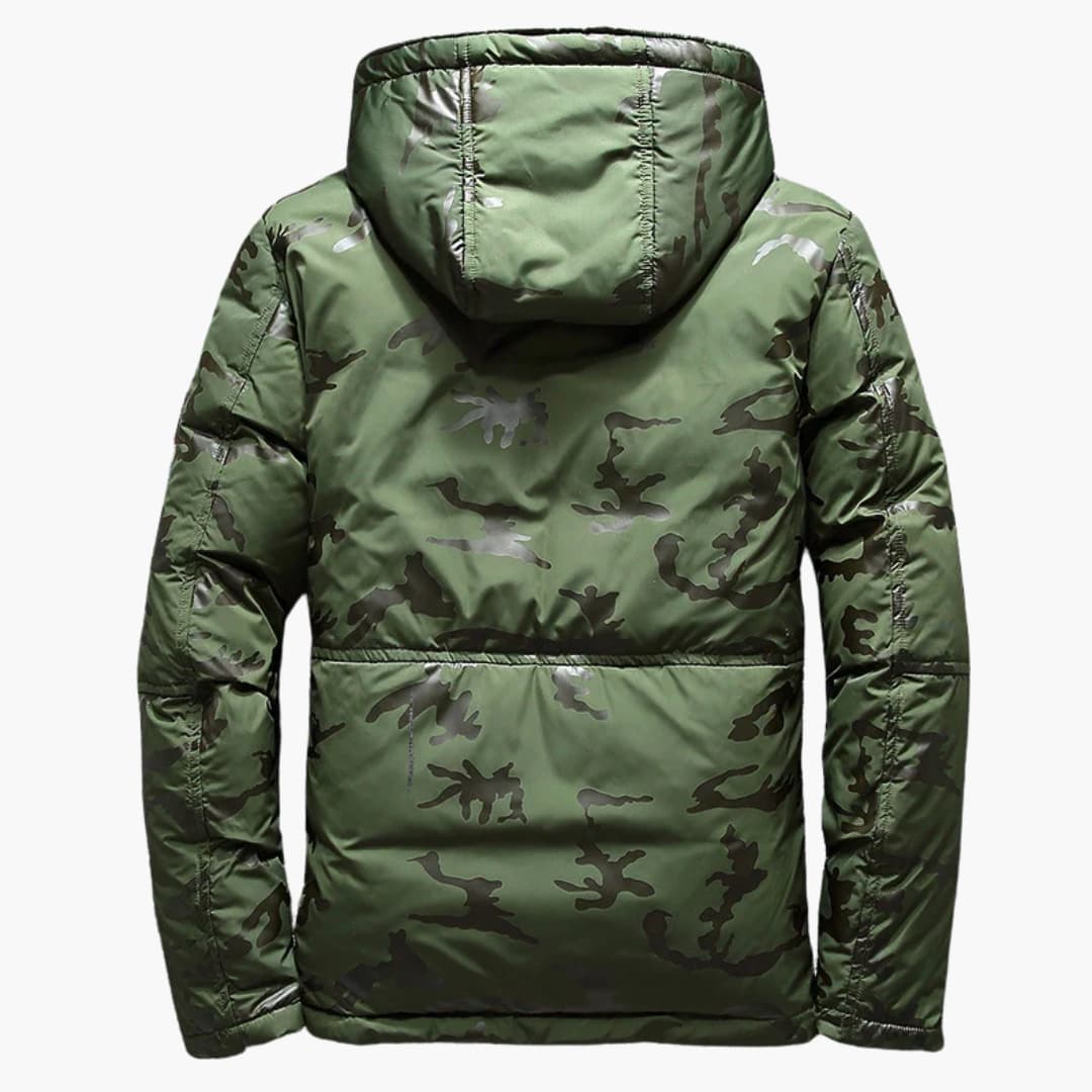 Herren Tarnjacke mit Kapuze und Reißverschluss vorne 1