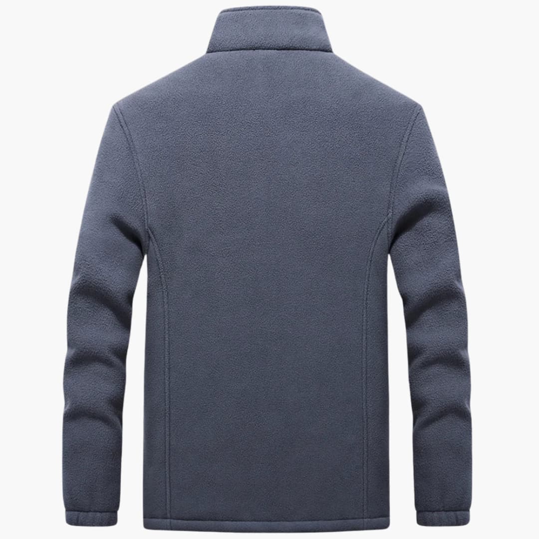 Herren Winter Fleecejacke mit Reißverschluss und Stehkragen 1