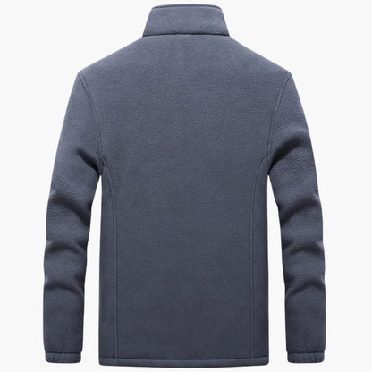 Herren Winter Fleecejacke mit Reißverschluss und Stehkragen 1
