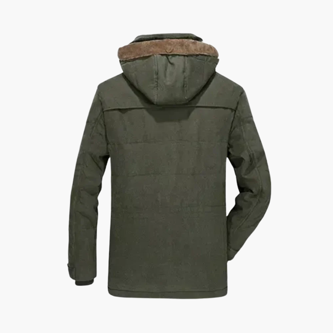 Herren Winter Jacke mit Kapuze und Reißverschluss 2