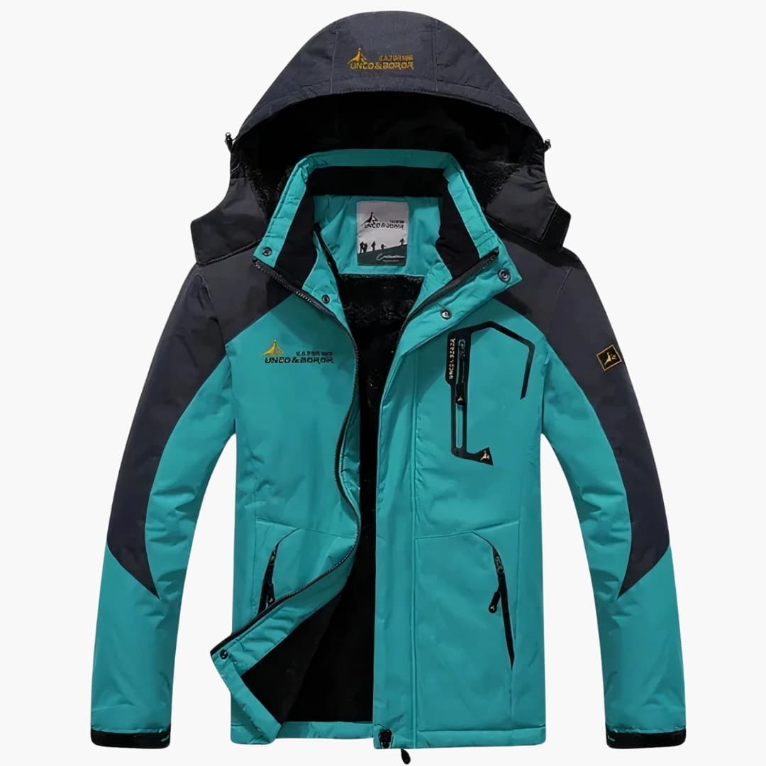 Herren Winterjacke mit Reißverschluss und abnehmbarer Kapuze 7