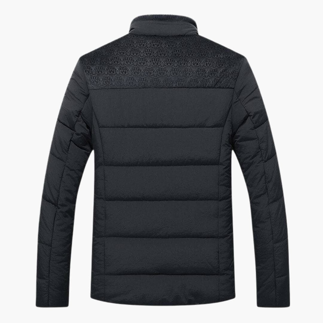 Herren Winterjacke mit durchgehendem Reißverschluss und Stehkragen 2