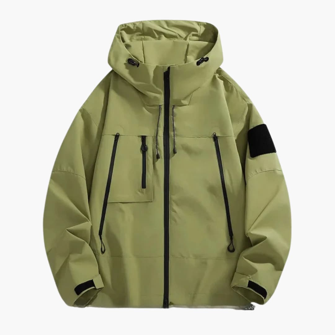 Herren jacke mit Kapuze und Frontreißverschluss 0