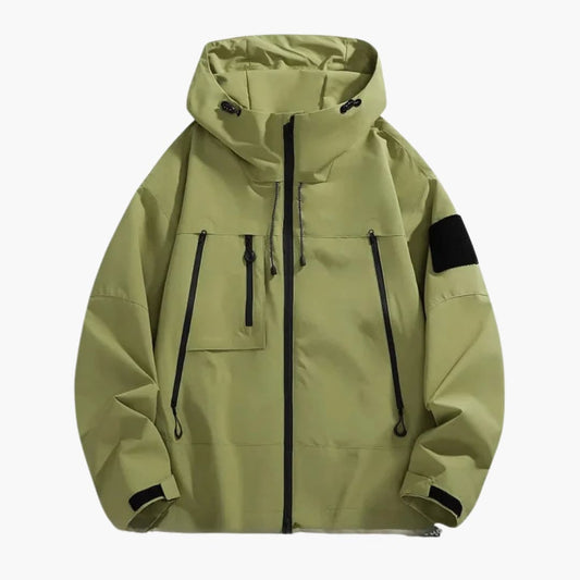 Herren jacke mit Kapuze und Frontreißverschluss 0