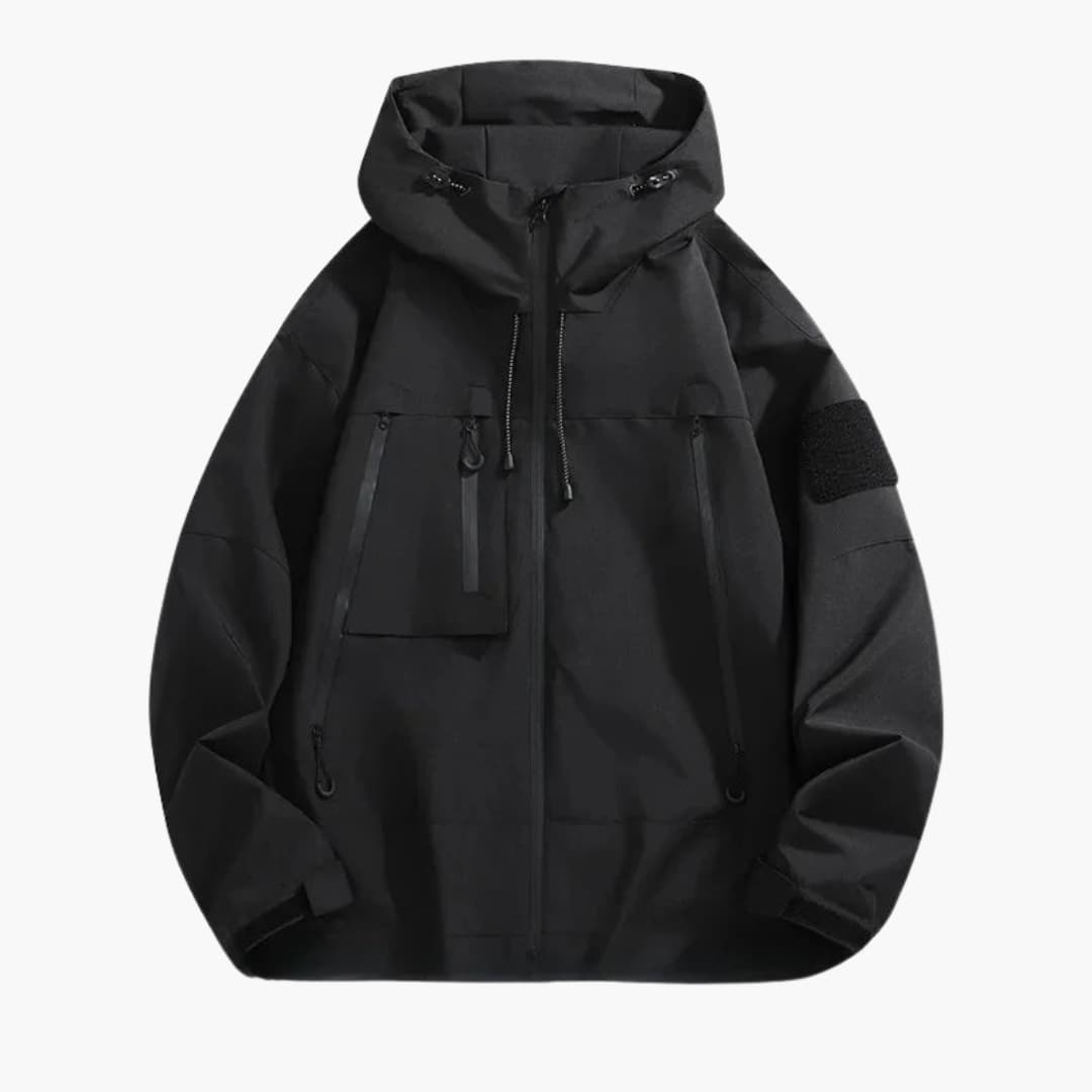 Herren jacke mit Kapuze und Frontreißverschluss 1