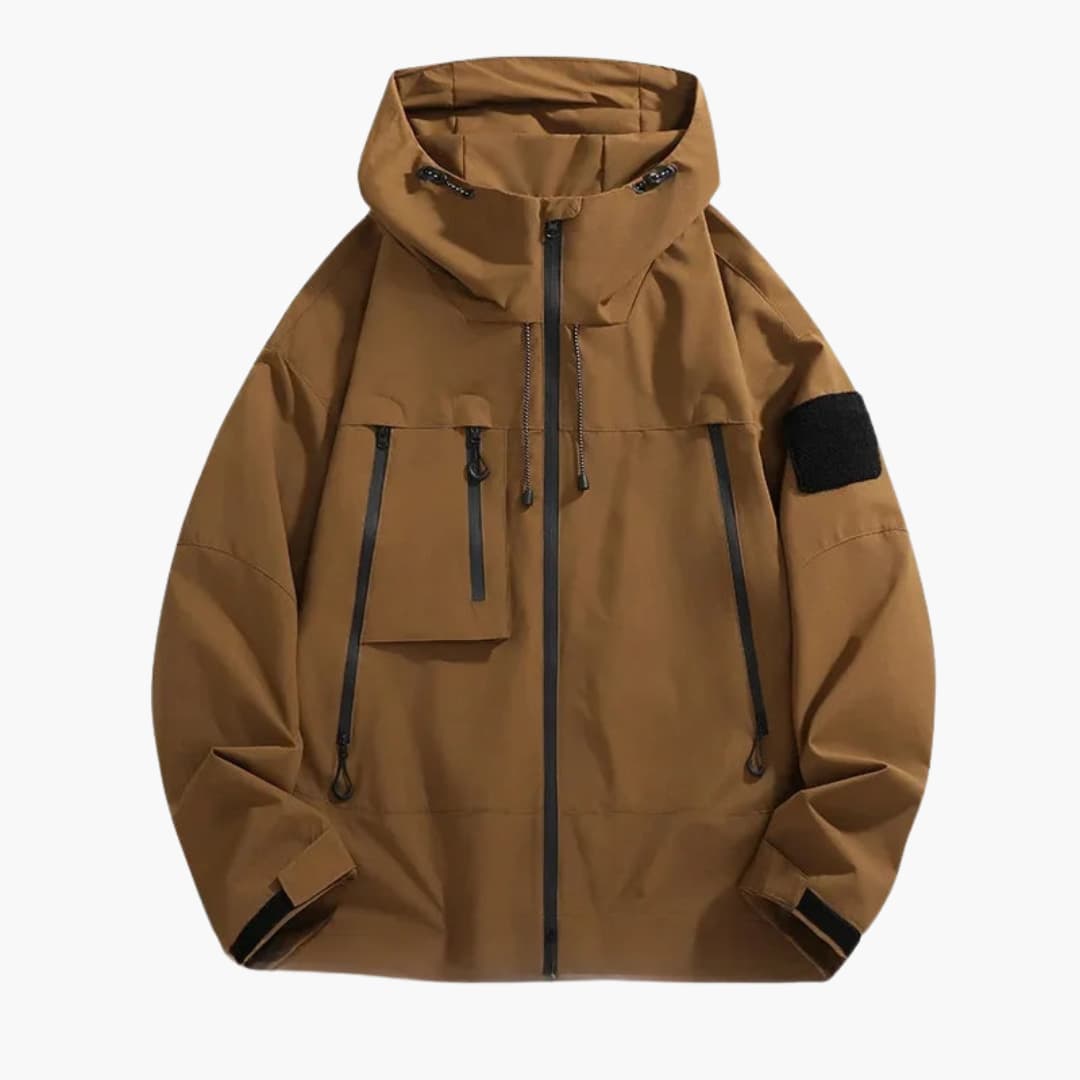 Herren jacke mit Kapuze und Frontreißverschluss 2