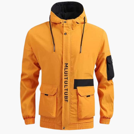 Herren jacke mit Kapuze und mehreren Taschen 0
