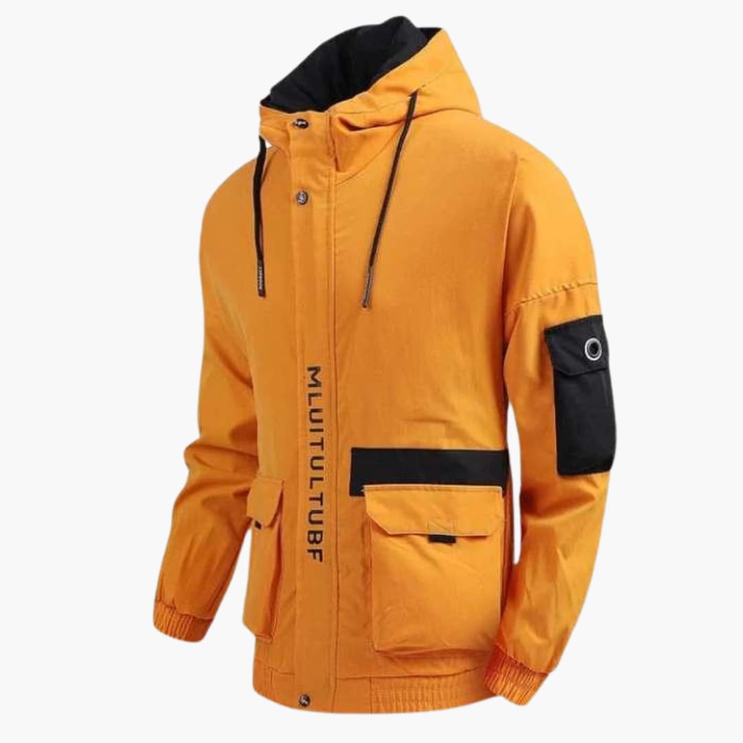 Herren jacke mit Kapuze und mehreren Taschen 1