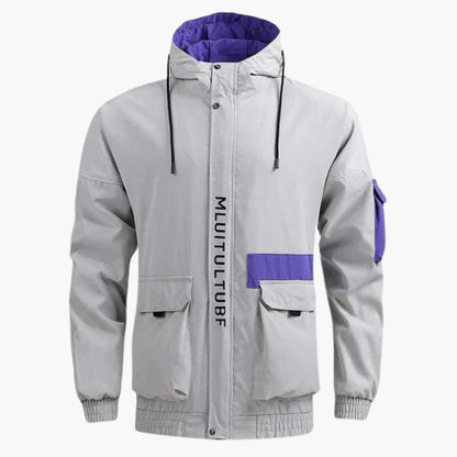 Herren jacke mit Kapuze und mehreren Taschen 4