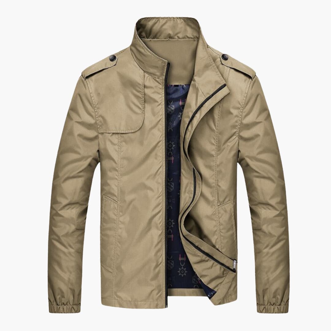 Herren jacke mit Stehkragen und Reißverschluss 0