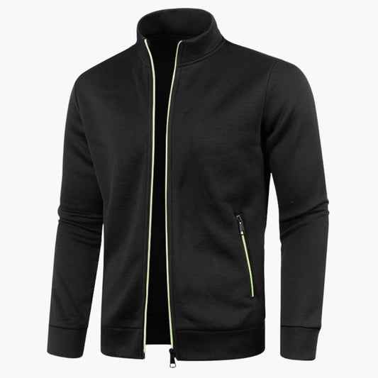 Herren jacke mit Stehkragen und Reißverschlusstaschen 0