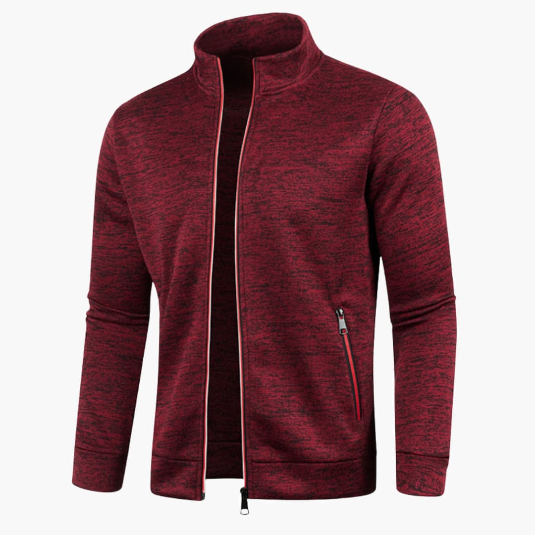 Herren jacke mit Stehkragen und Reißverschlusstaschen 2