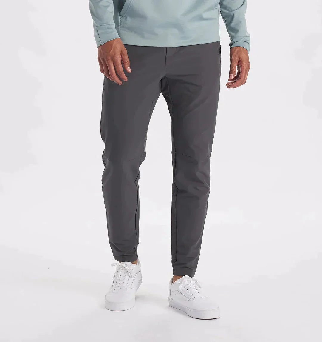 Herrenhosen - Kordelzug - Elastische Taille - Stretchhosen - Slim Fit Jogger-Graphit-XS-Chaps Herrenmode