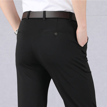 Herrenhosen Slim Fit Stretch Anzughosen Schmal - BerlinGlamour