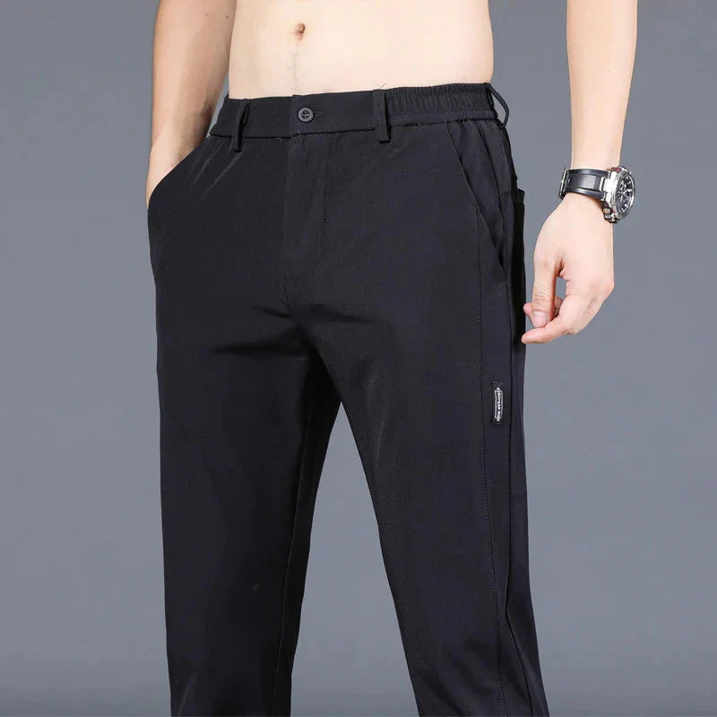 Herrenhosen – elastischer Bund – schmale Passform – Freizeithosen – Stretchhosen-Chaps Herrenmode