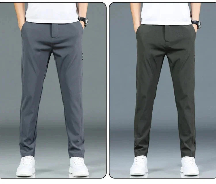 Herrenhosen – elastischer Bund – schmale Passform – Freizeithosen – Stretchhosen-Chaps Herrenmode