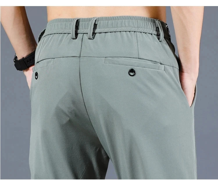 Herrenhosen – elastischer Bund – schmale Passform – Freizeithosen – Stretchhosen-Chaps Herrenmode