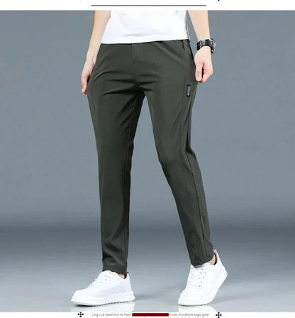 Herrenhosen – elastischer Bund – schmale Passform – Freizeithosen – Stretchhosen-Chaps Herrenmode