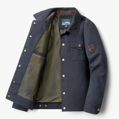 Herren Bomberjacke Mit Knöpfen Warm Herbst - BerlinGlamour