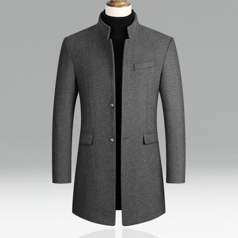 Herren Winterjacke Einreihig Wolljacke Stilvoll - BerlinGlamour
