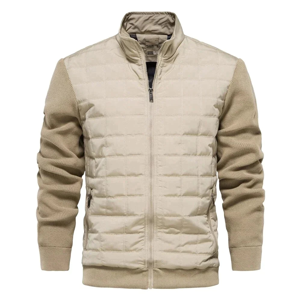 Herren Steppjacke Stehkragen Bomberjacke Zip Up - BerlinGlamour