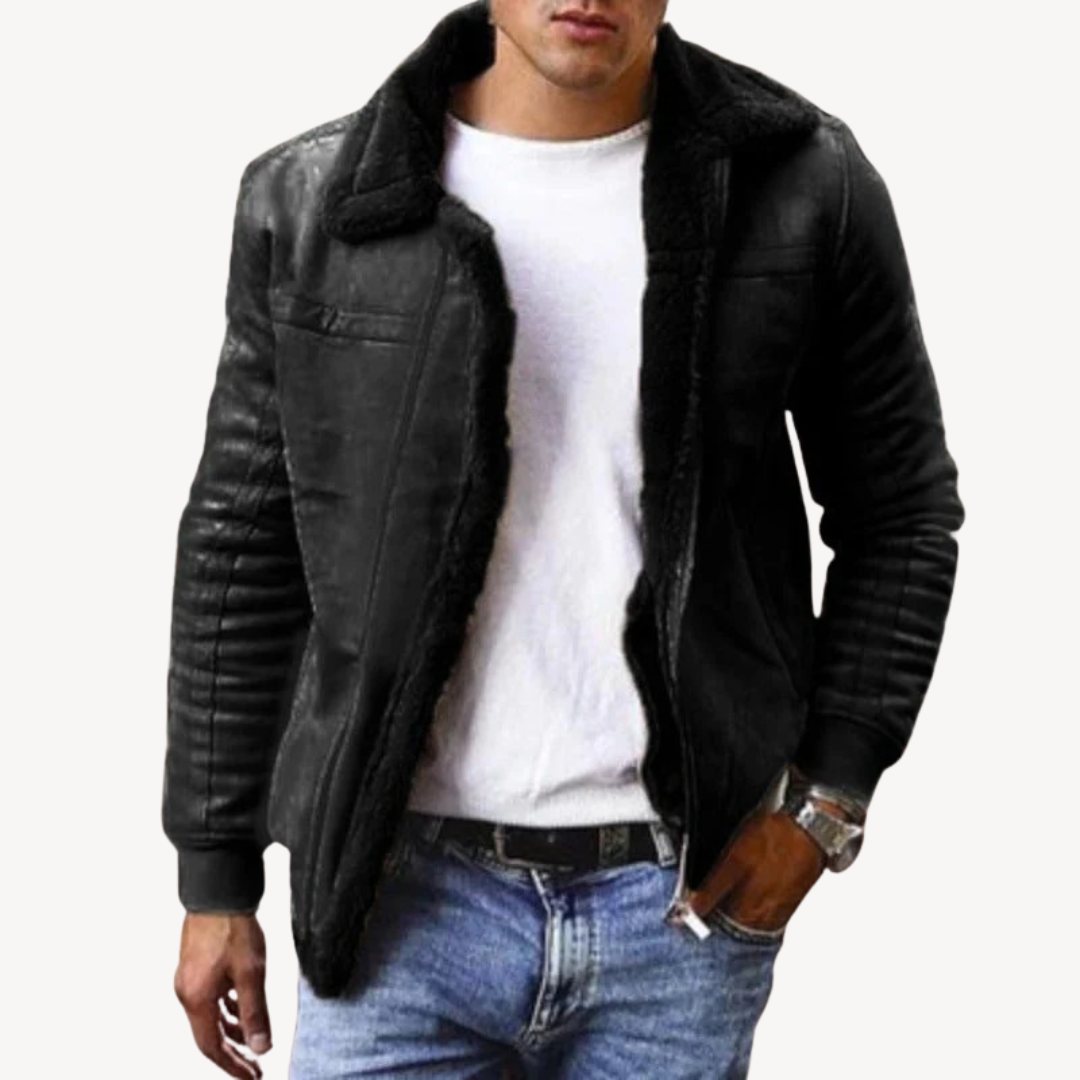 Herrenjacke aus Kunstlammfell | Loravelle 1